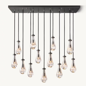 Modern Teardrop Multi-Light Pendant Chandelier