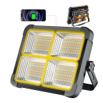 TIMES D7 Rechargeable LED Work Light with Solar Panel & Power Bank