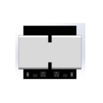 Cube Black Double Wall Sconce with 5CCT LED & Dual Charging