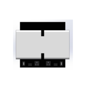 Cube Black Double Wall Sconce with 5CCT LED & Dual Charging